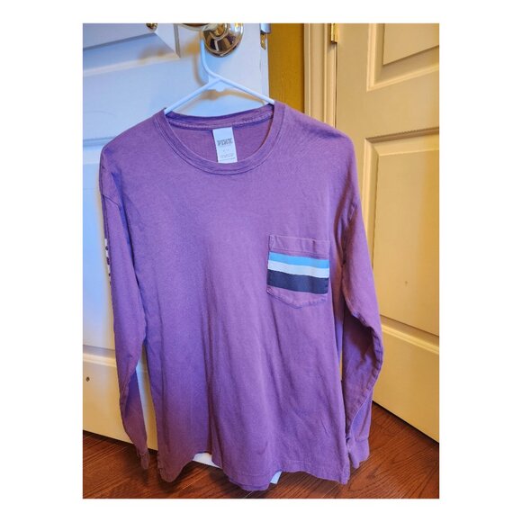 Victoria secret PINK purple long sleeve shirt Size S - Picture 1 of 8